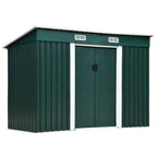 Steel Tool Shed, Garden Shed with 2 Sliding Doors, 261x133x182cm - Borge' Group Limited