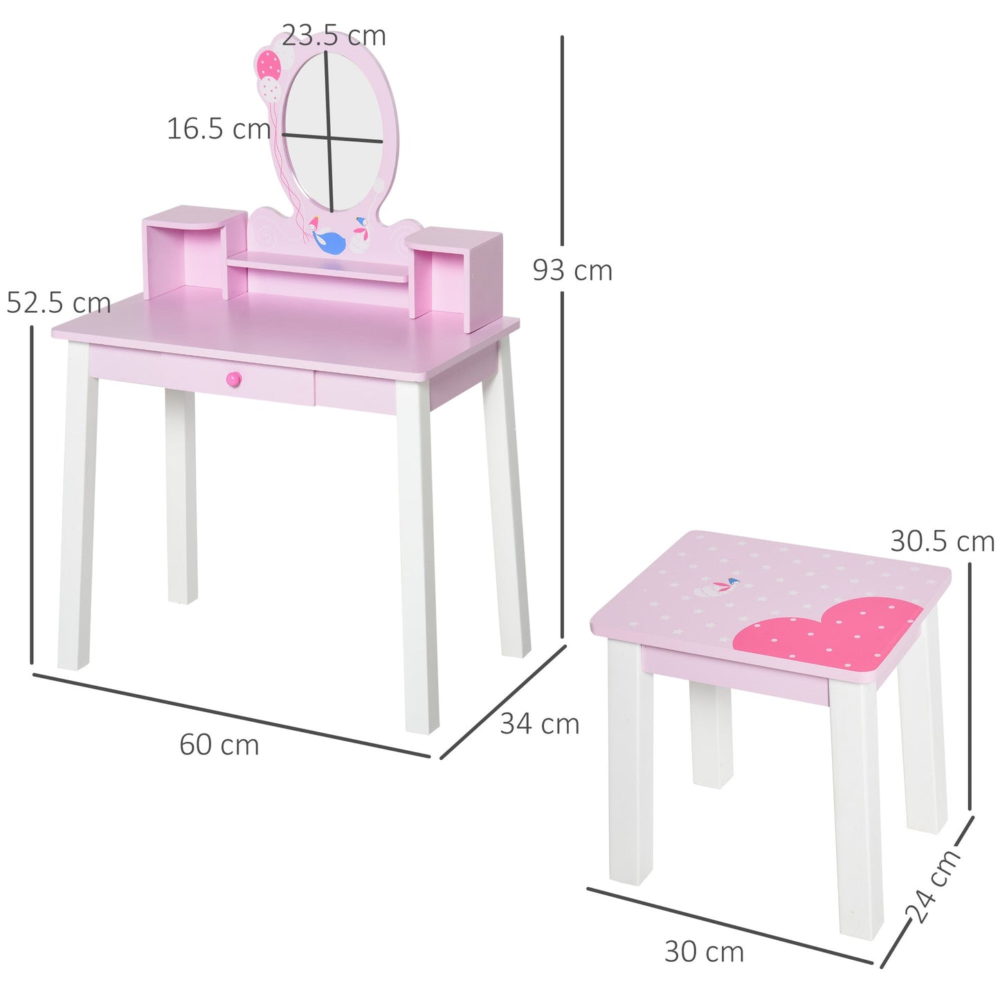 Makeup Table for Girls +3 years - Borgè