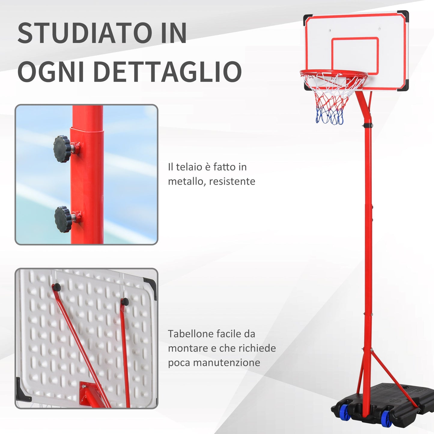 basketball basket for children adjustable portable with scoreboard and flat - Borgè