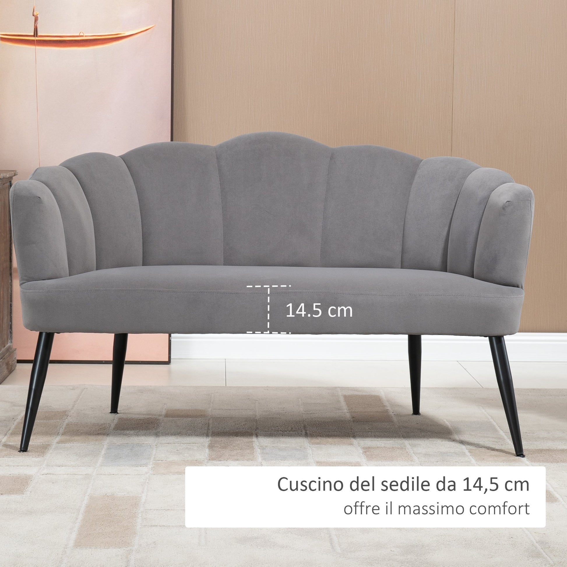 MADISON | Grey Velvet Sofa - Borgè