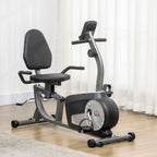 Cyclette horizontal Recumbent with 8 levels of resistance, LCD screen and adjustable seat, 122-137x62x103 cm - Borge' Group Limited