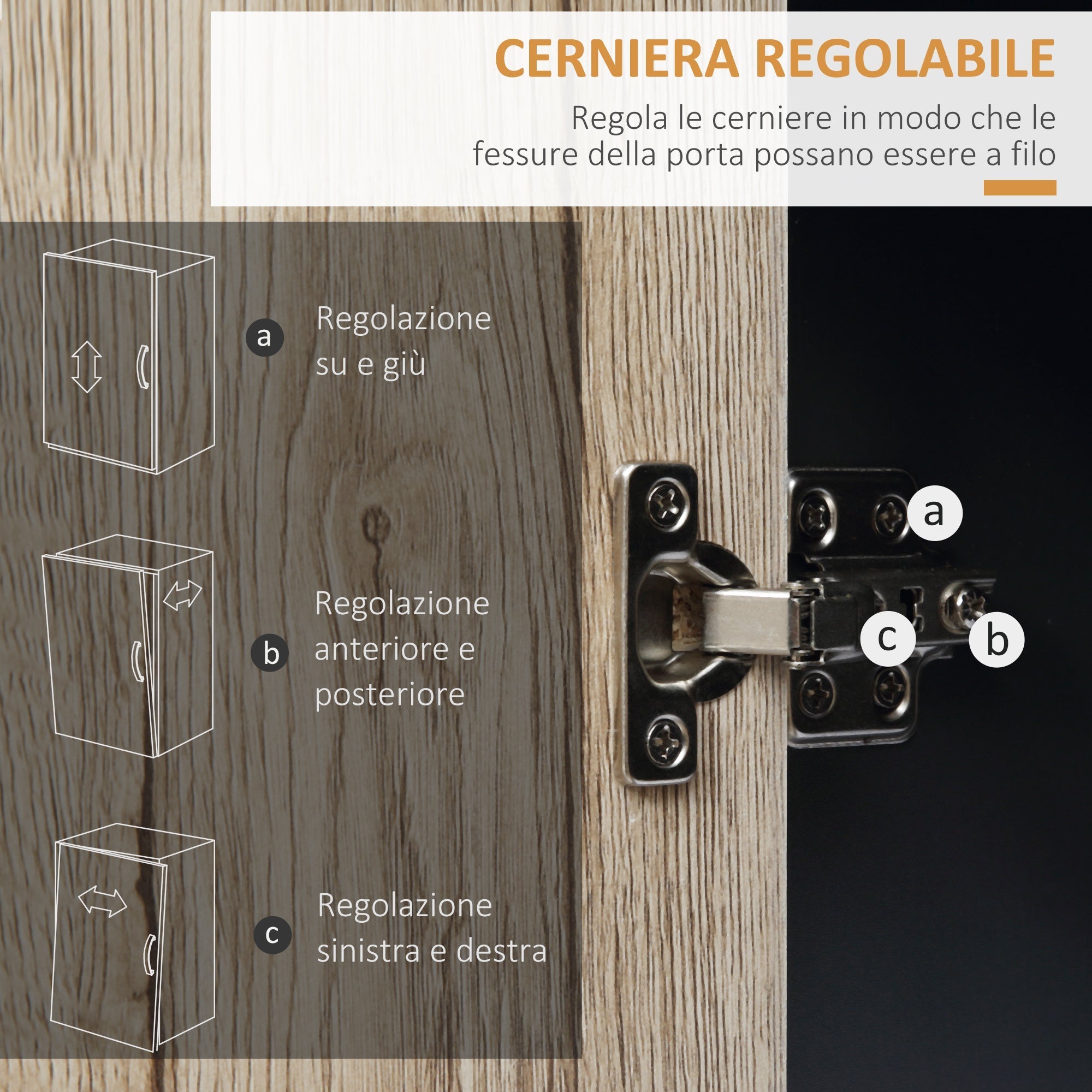 Multiuse wooden kitchen auxiliary cabinet with wheels, 80x39x86.5cm - Borgè