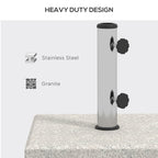Base Outsunny for garden umbrella 25kg for Ã˜32mm poles, Ã˜38mm and Ã˜48mm, in granite and stainless steel, 38x38x38 cm, gray - Borgè