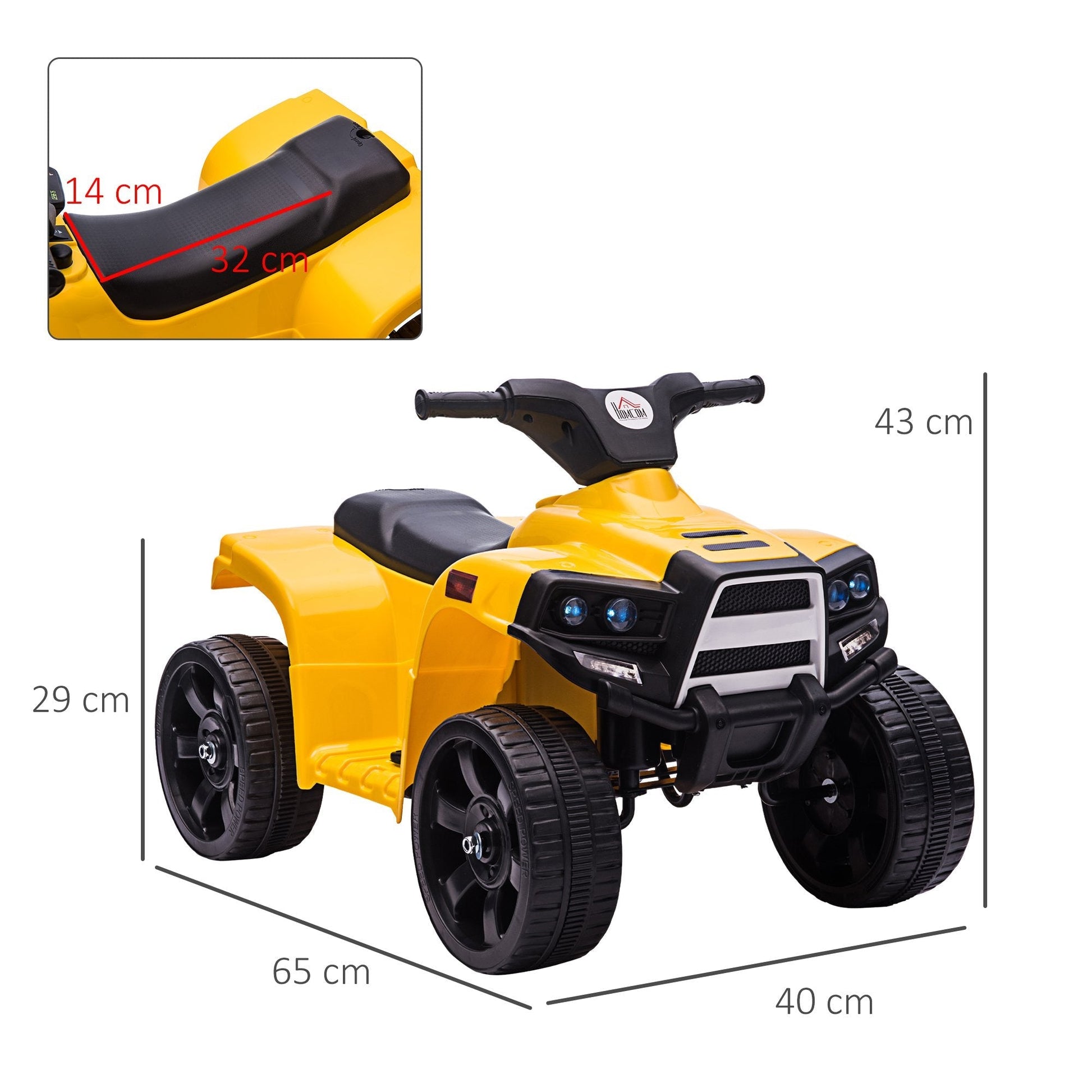 Black & Yellow Quad Bike | 6V - Borgè