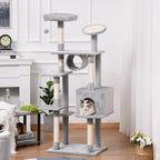 Cat Tree for cats with Scratch Pole 4.5kg Grey - Borge' Group Limited