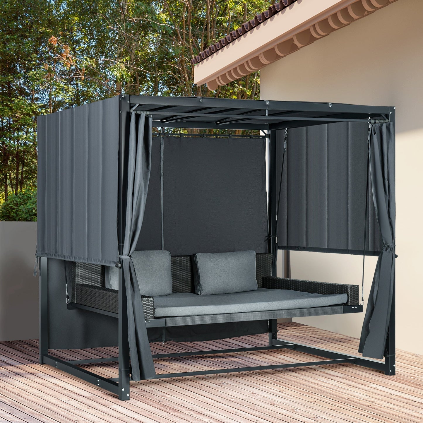 NEWBERRY | 2 Seater Garden Swinger / Rocking Bed and Pergola - Borgè