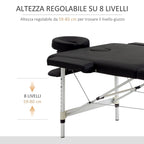 Professional Foldable Massage Table, Massage Table with Adjustable Height and Carrying Bag for Beautician and Therapist, Black - Borge' Group Limited