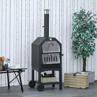 Black Outdoor Pizza Charcoal Oven - Borgè