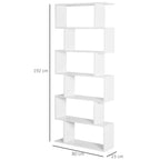 Homdom Modern Design Library White shelf, 80x23x192cm - Borgè