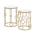 DOLCE | Set of 2 Elegant Coffee Tables | φ41x57cm & φ36x51cm - Borgè