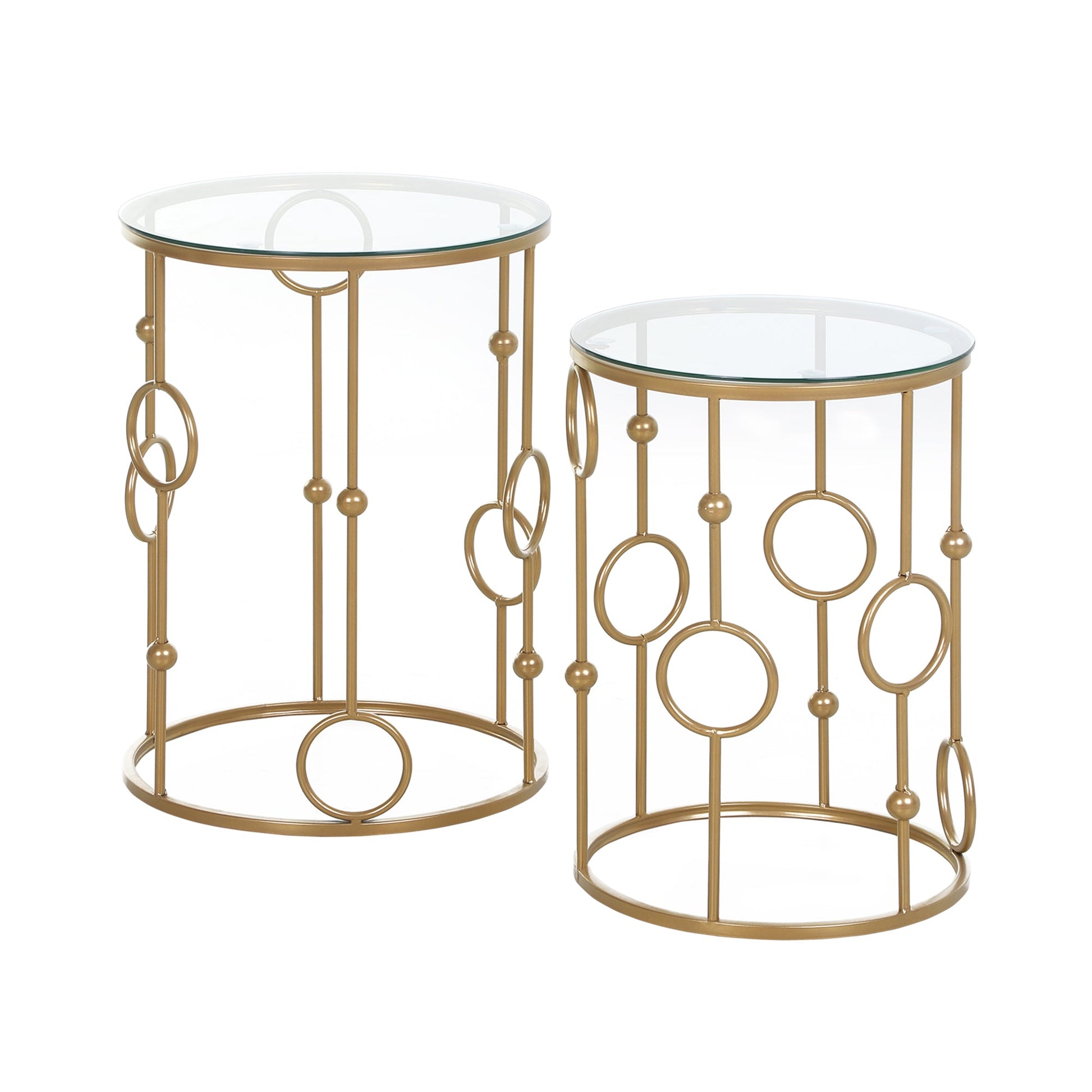 DOLCE | Set of 2 Elegant Coffee Tables | φ41x57cm & φ36x51cm - Borgè