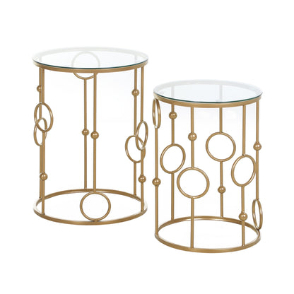 DOLCE | Set of 2 Elegant Coffee Tables | φ41x57cm & φ36x51cm - Borgè