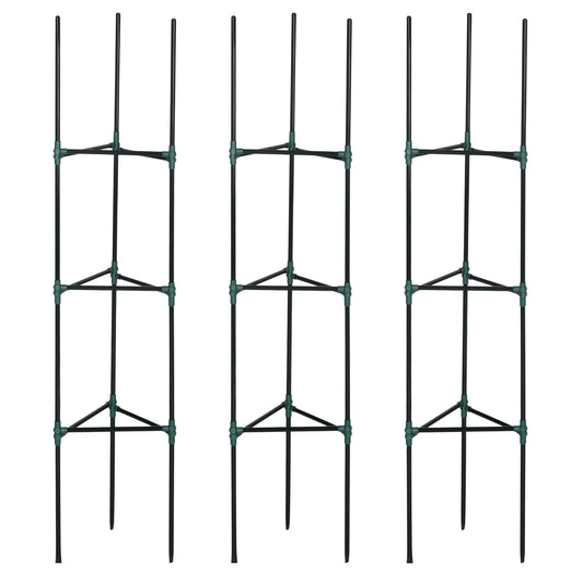 Outsunny 3 levels at 3 levels in steel and pp for plants, fruits and climbing vegetables, 38x38x182 cm, green - Borgè