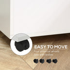 Vinsetto White Lockable 2-Drawer File Cabinet - Borgè