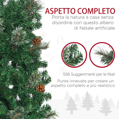 Christmas Tree with decorative Pine Cones | 195cm - Borgè