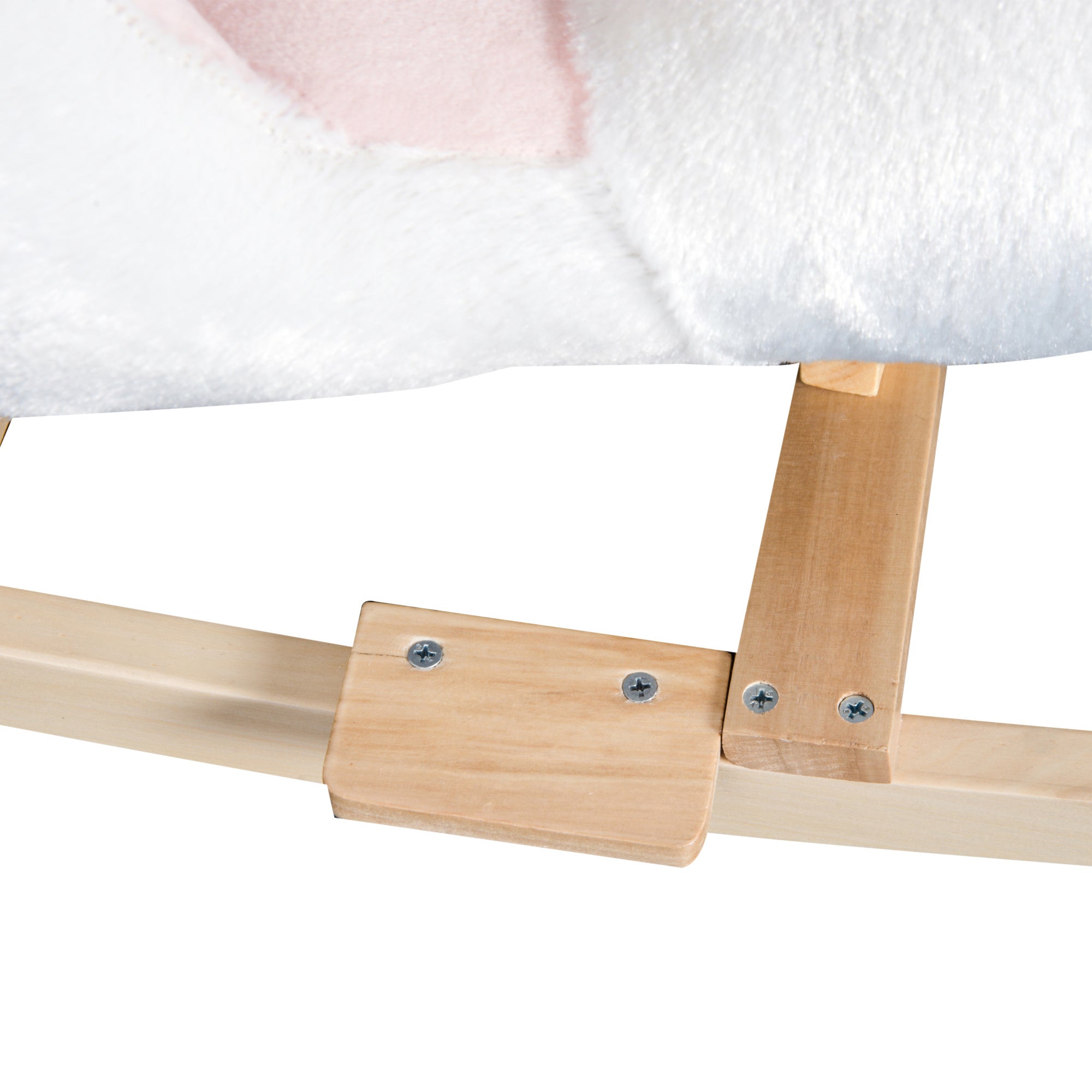 Homcom swan -shaped rocking, metal and wood structure - white - Borgè
