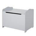 Store Bench Grey wooden bench with storage space for childrens room - Borgè