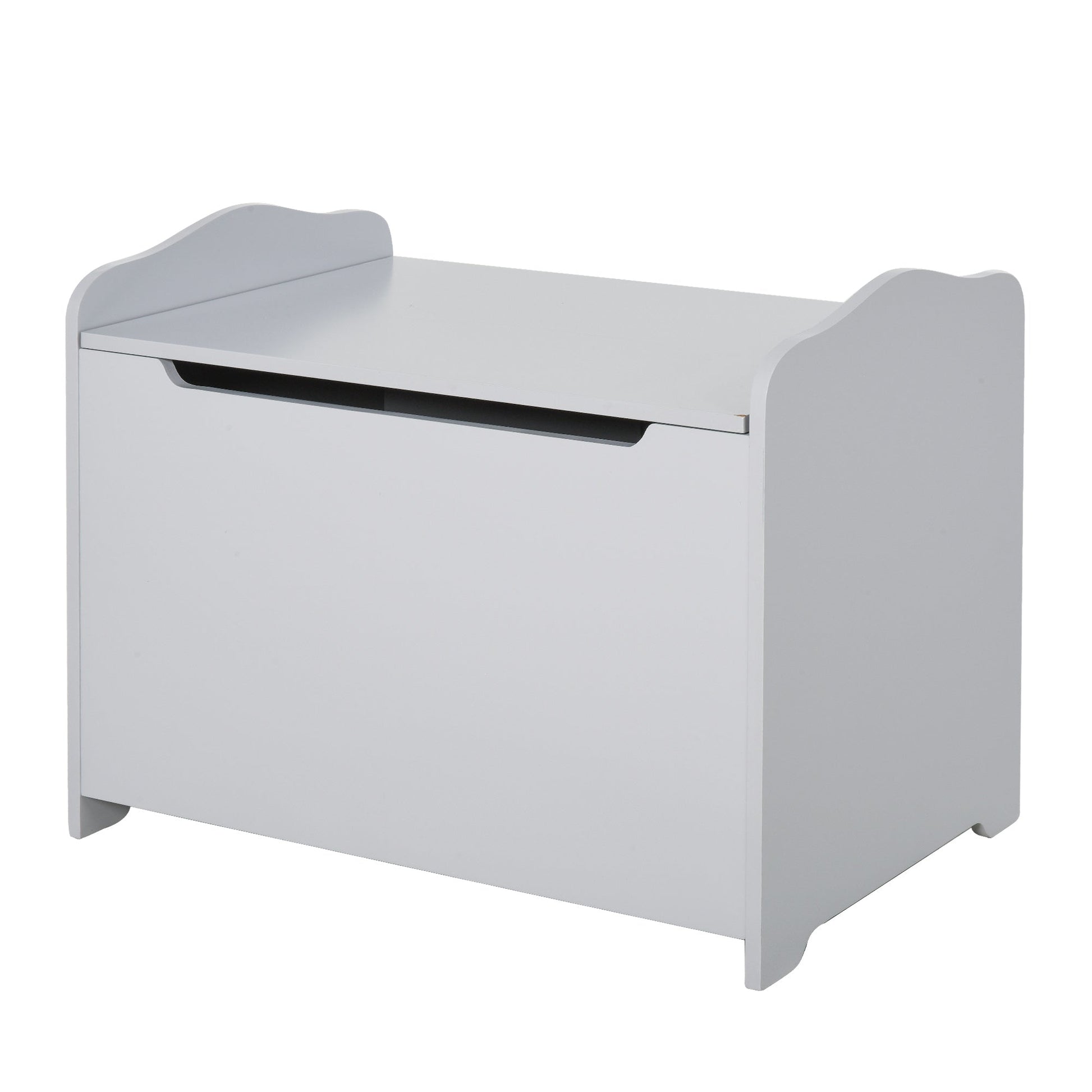 Store Bench Grey wooden bench with storage space for childrens room - Borgè