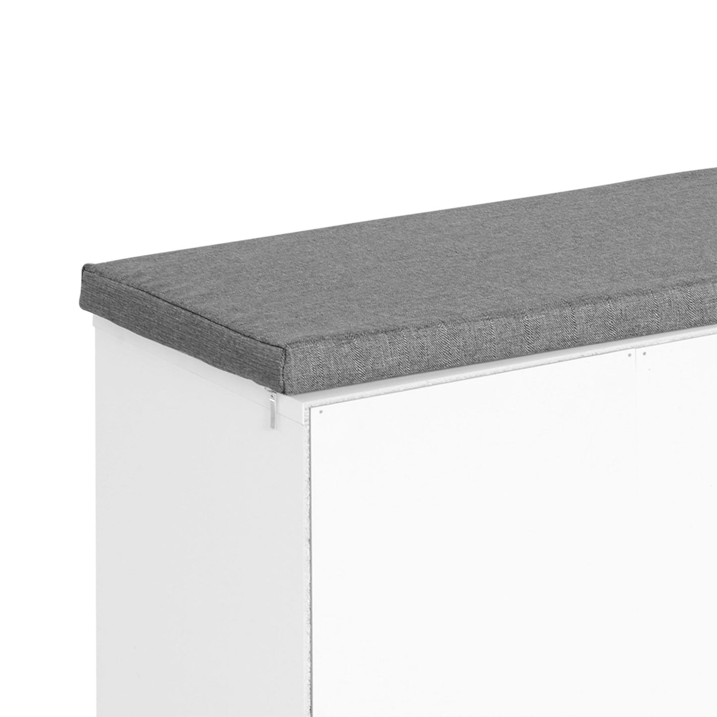 Bench Scarpper with adjustable shelves in white and Grey wood, 104x30x48cm - Borgè