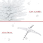 Artificial Christmas tree in PVC with 390 branches and plastic base - white - Borgè