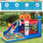 Inflatable Game for Children 3-8 Years Space Theme with Bag, 11 Stakes and Patches Included, 340x270x227 cm - Borge' Group Limited