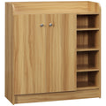 SCANDIO SCANDIZE WRIGHT AND MODERN WOOD FOR 12 PAIA WITH 4 OPEN BOARDS, 83x30x90 cm, clear brown - Borgè