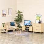 Homcom modern bedside table with drawer and lower storage shelf, in mdf, 40x40x48 cm, wood color - Borgè