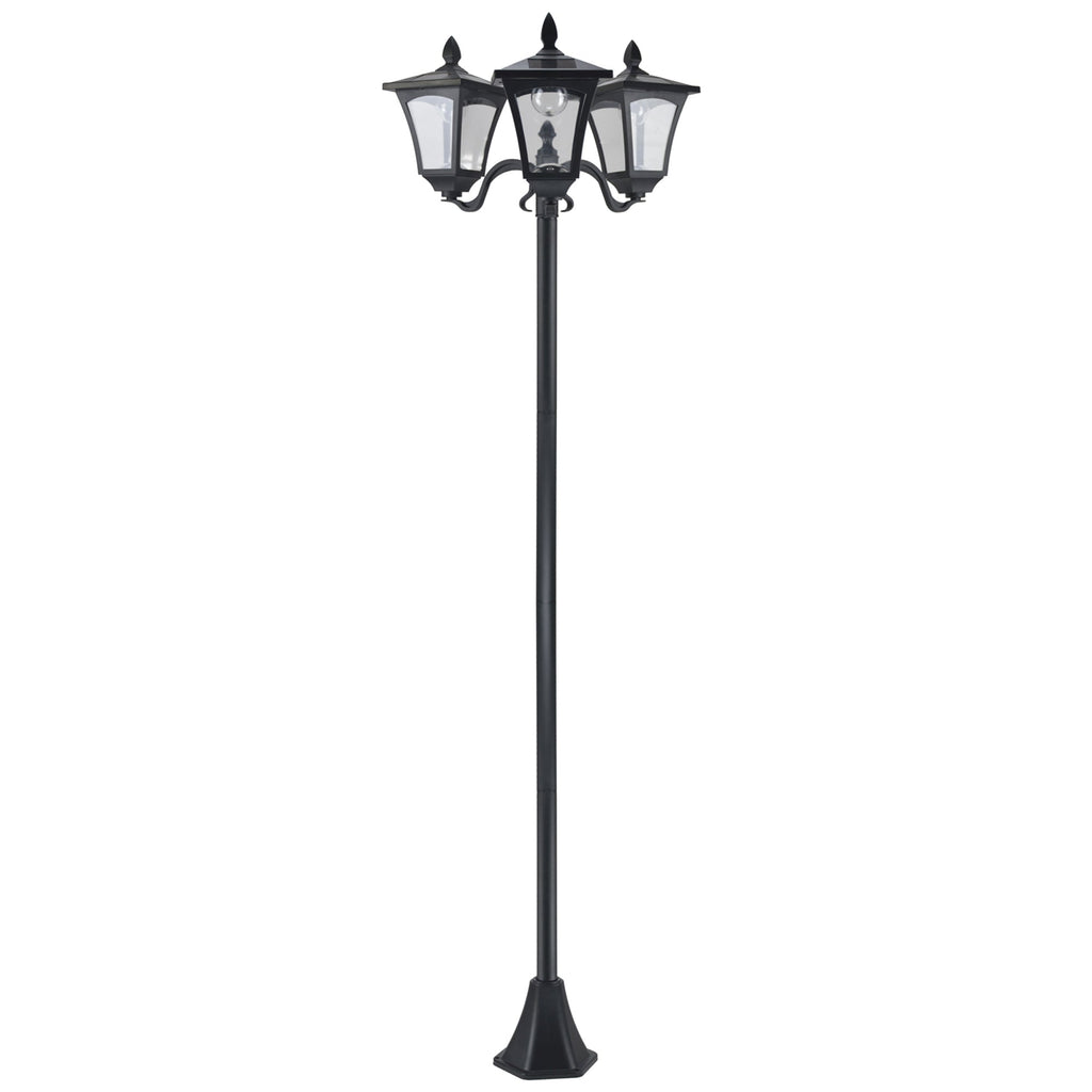 Solar Garden Lamp 3 LED Classic Outdoor Floor Lamp IP44 51.5×47×182.5cm - Borge' Group Limited