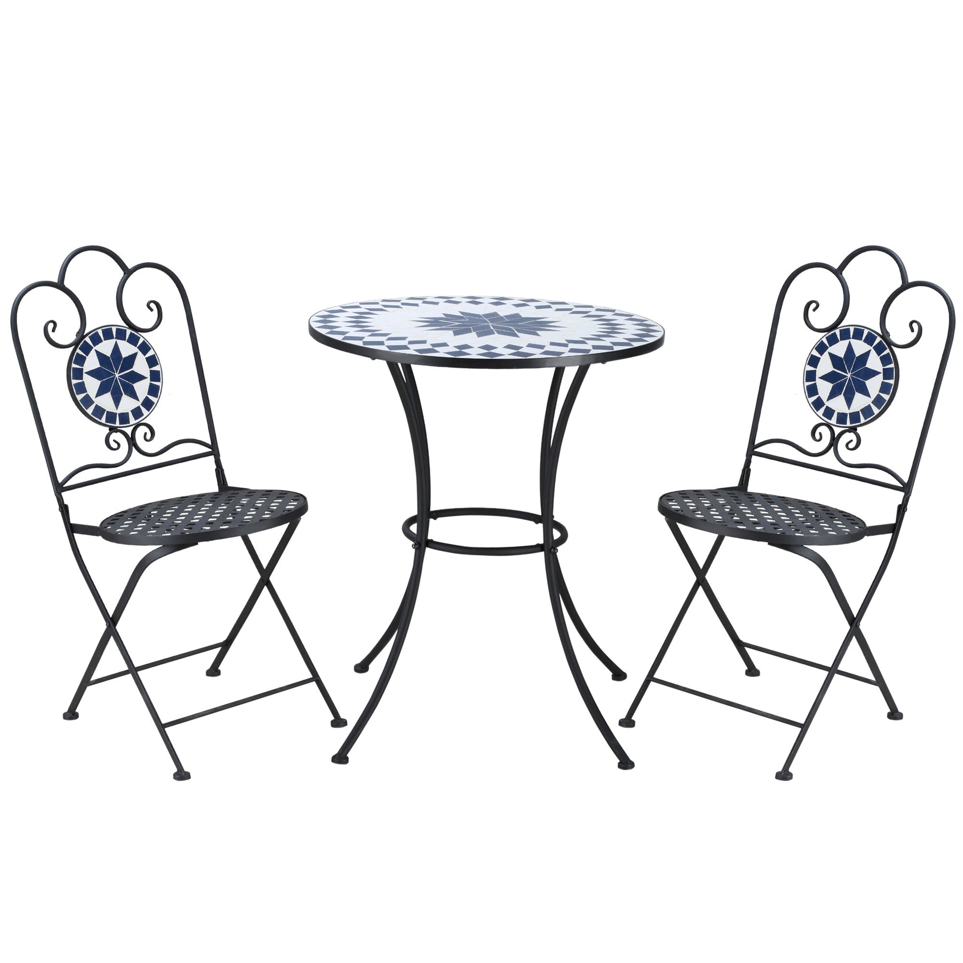 MOSAIC | 3 Pcs Garden Table and Chairs Set - Borgè