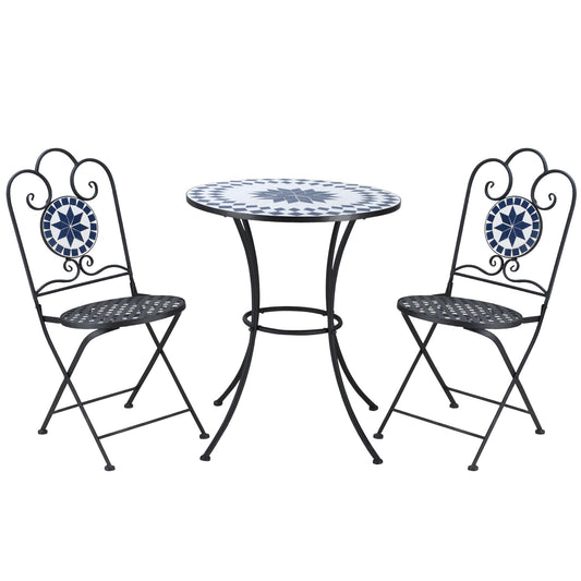 MOSAIC | 3 Pcs Garden Table and Chairs Set - Borgè