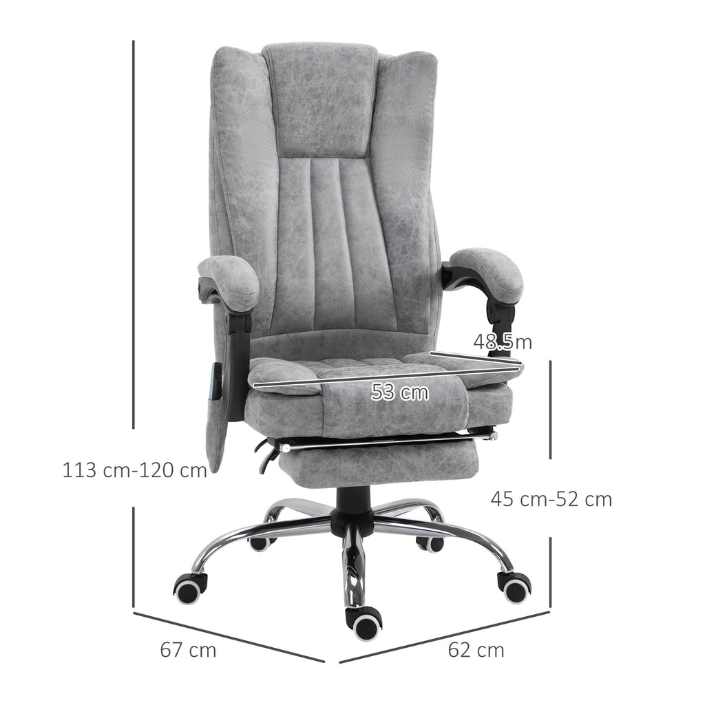 VATER ARMER OFFICE IMADANT MASSANT, HEIGHT AND RECLLUSION adjustable with footrests - Grey - Borgè