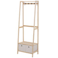 Multifunction Coat hangers for entrance, living room and bedroom - natural wood - Borgè