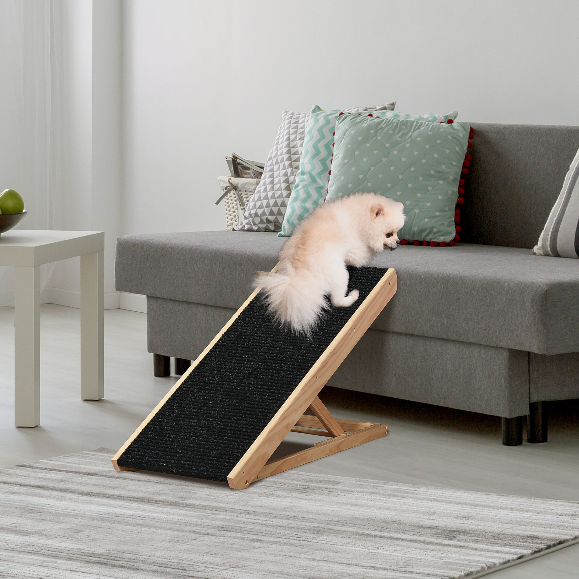 Pawhut ramp for dogs and cats up to 75kg folding non -slip and adjustable folding - Borgè