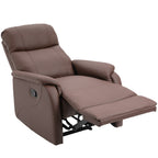 Manual Relax Price with reclining backrest and brown -like footrests - Borgè