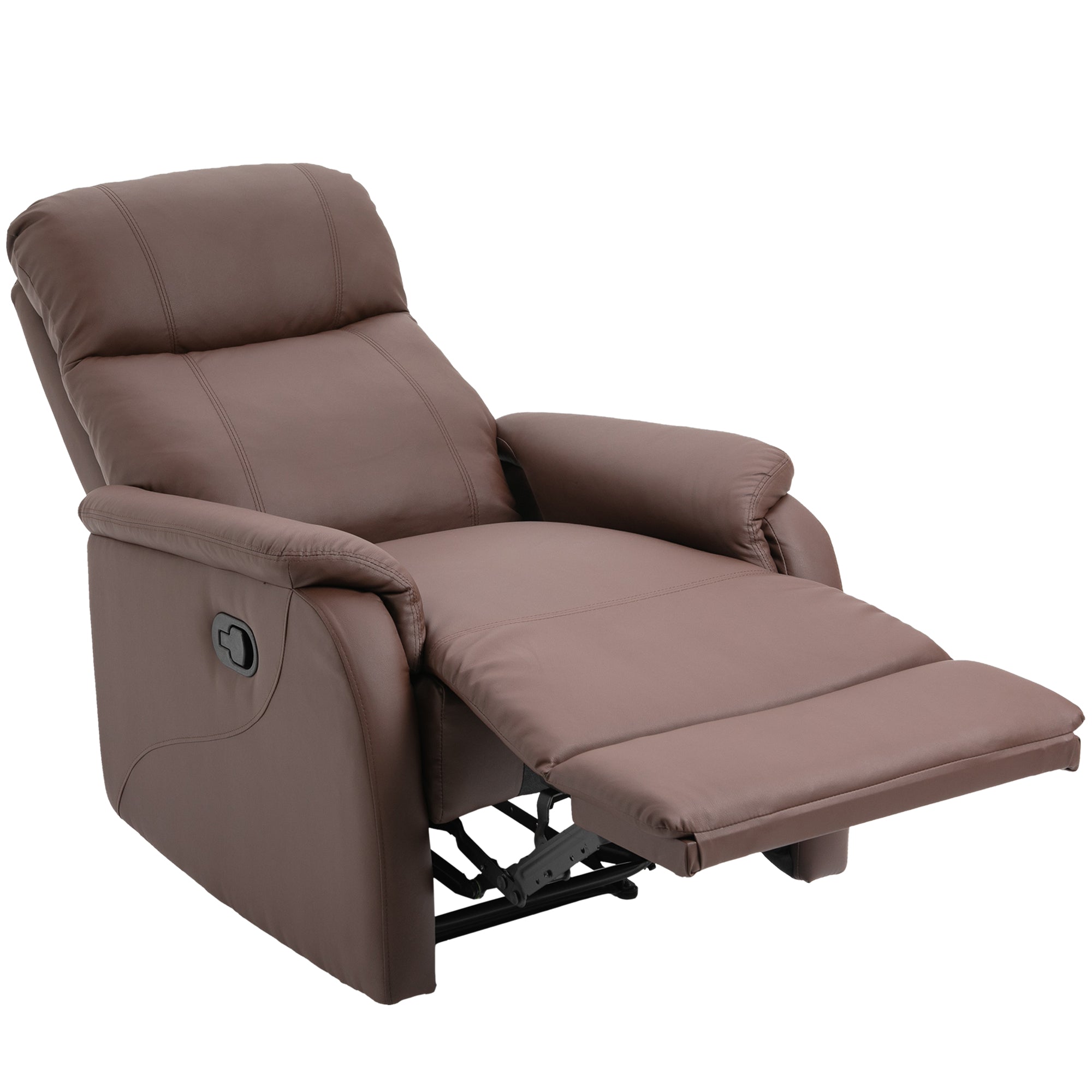 Manual Relax Price with reclining backrest and brown -like footrests - Borgè