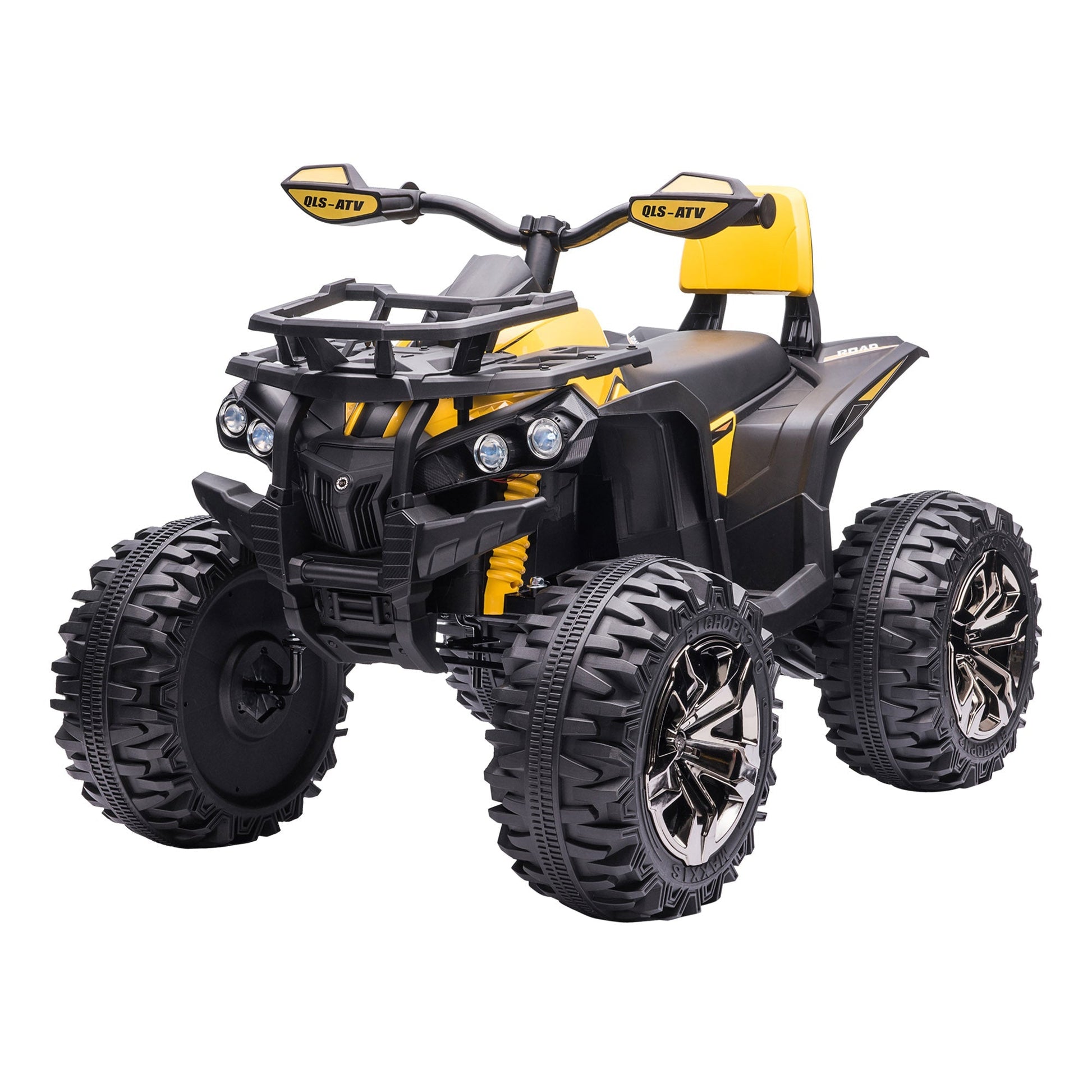 Quad for 12V electric children with headlights and rechargeable battery, age 3-5 years, 100x65x73cm, yellow - Borgè