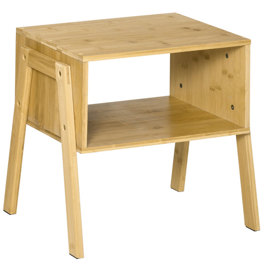 Multiuse bedside table from Bamboo sofa table, open design, 43x32.5x42cm