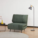 Homcom armchair bed 2 in 1 single, backrest adjustable on 3 levels and padded, wooden structure and steel - Borgè