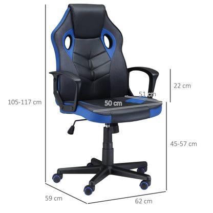 Gaming Chair/ Office Armchair with Blue and Black | Vinsetto - Borgè