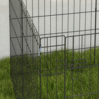 Pawhut fence for dogs and puppies, 8 -piece animal boxes in iron wire, 76 x 61cm black - Borgè