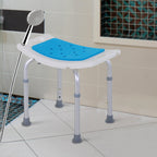 Homcom aluminum shower stool and non -slip plastic, adjustable heights - Borgè