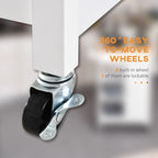 kitchen trolley with antina drawer and 3 open shelves in white wood 66 x 39.5 x 86.5 cm - Borgè