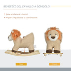 Beige Rocking Lion | 2-3 Years - Borgè