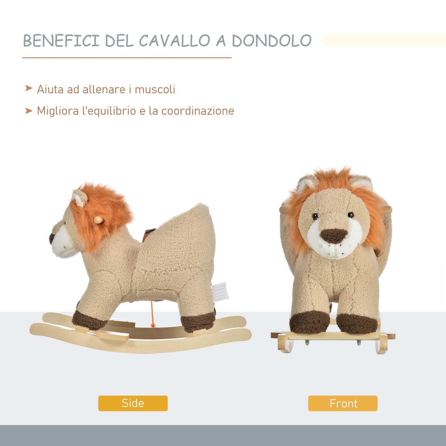 Beige Rocking Lion | 2-3 Years - Borgè