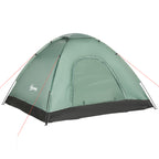 Outsunny 2 -seater camping curtain with hinge door, mosquito net and transport bag, 206x185x120cm, green - Borgè
