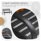 Outsunny garden bench in black metal 127 x 62 x 82cm - Borge' Group Limited