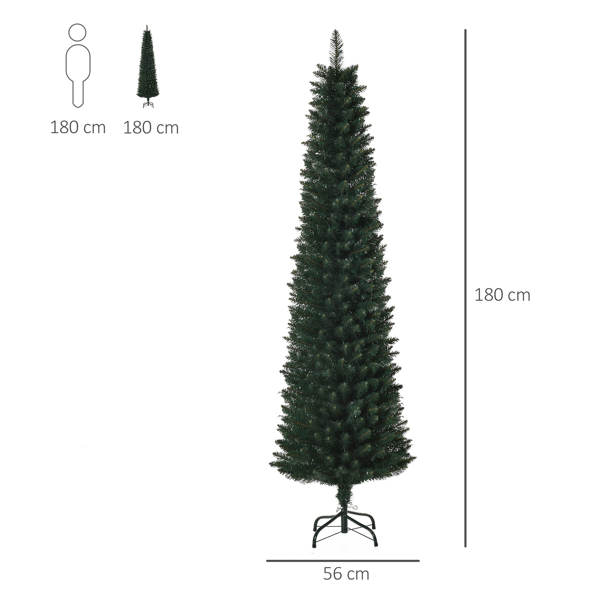 Christmas Tree with Folding Base | 180cm - Borgè