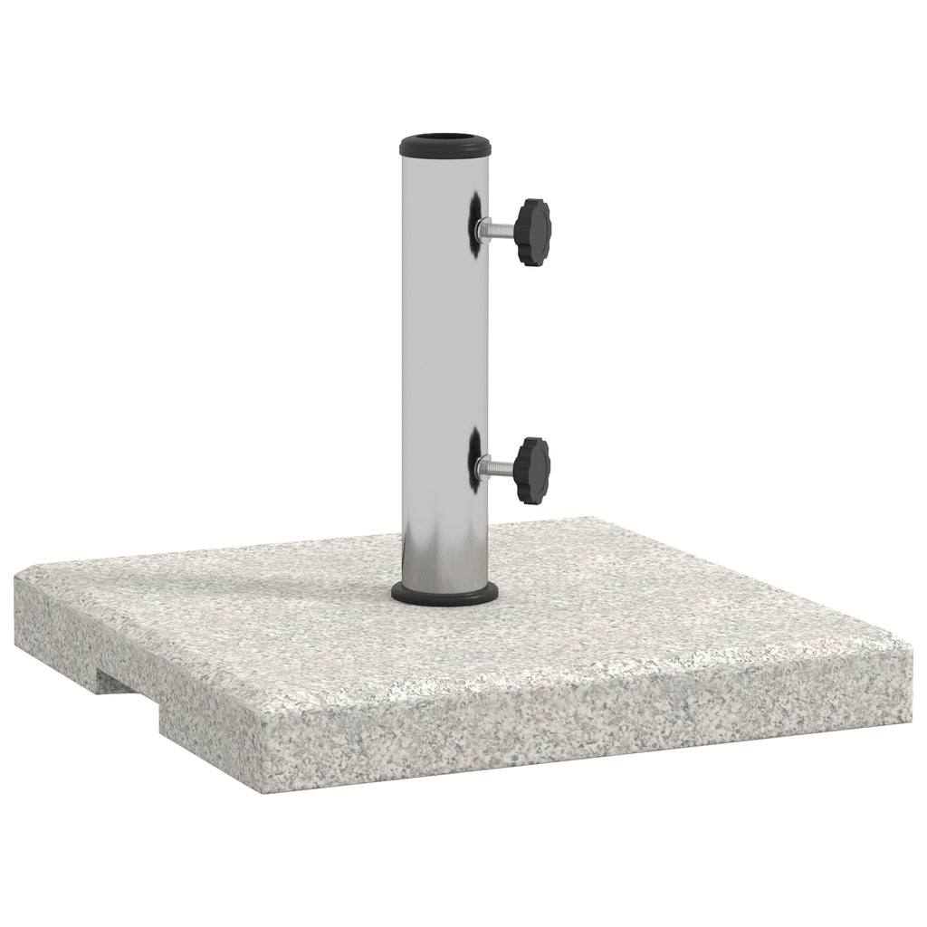 Base Outsunny for garden umbrella 25kg for Ã˜32mm poles, Ã˜38mm and Ã˜48mm, in granite and stainless steel, 38x38x38 cm, gray - Borgè