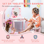 Pink Lady Makeup Table for Kids | Girls Toys 3-6yrs - Borgè