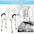 shower chair and bathtub with armrests and adjustable height - Borgè